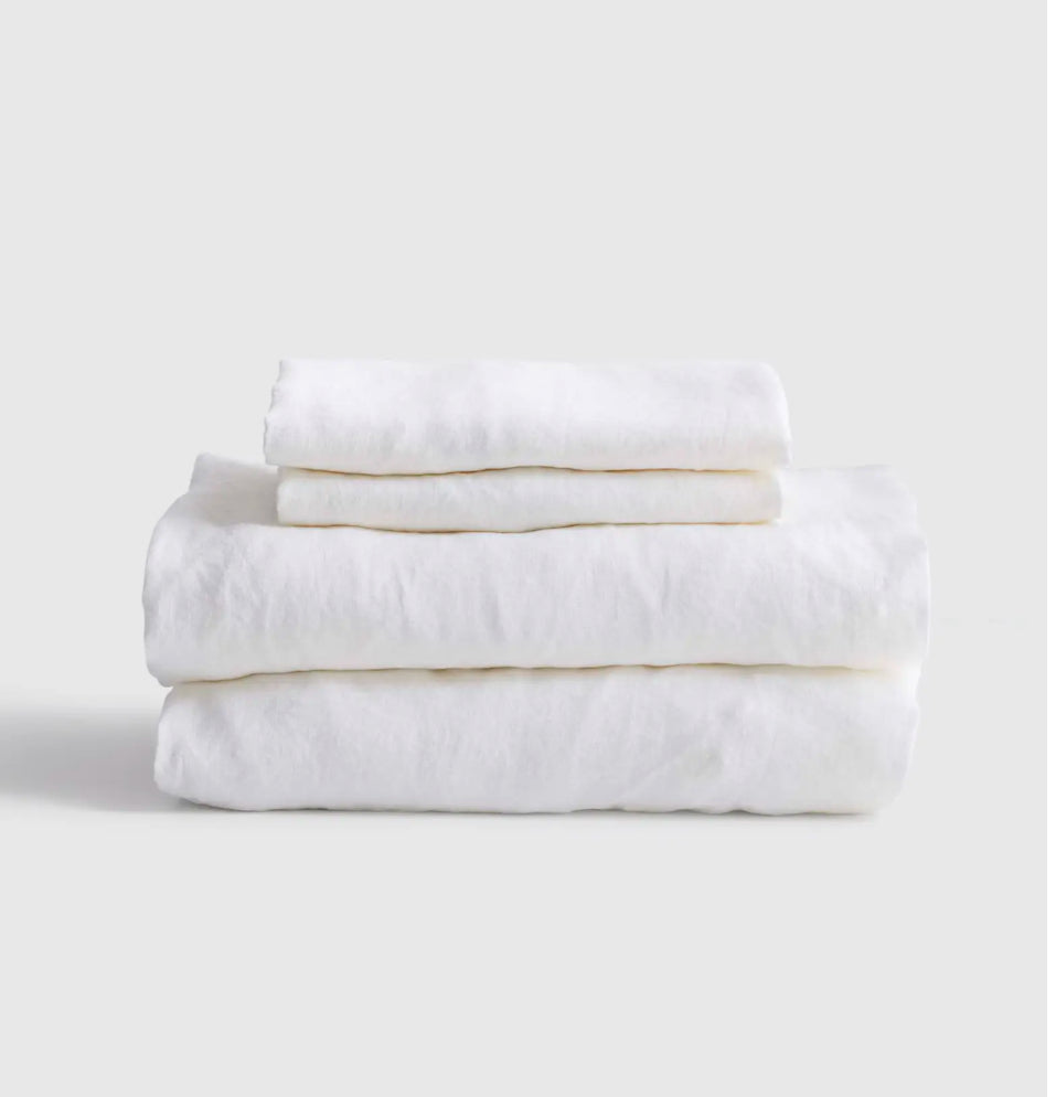 100% linen king size sheet set